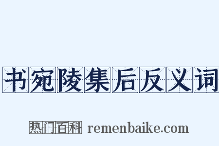 书宛陵集后反义词是什么意思的图片